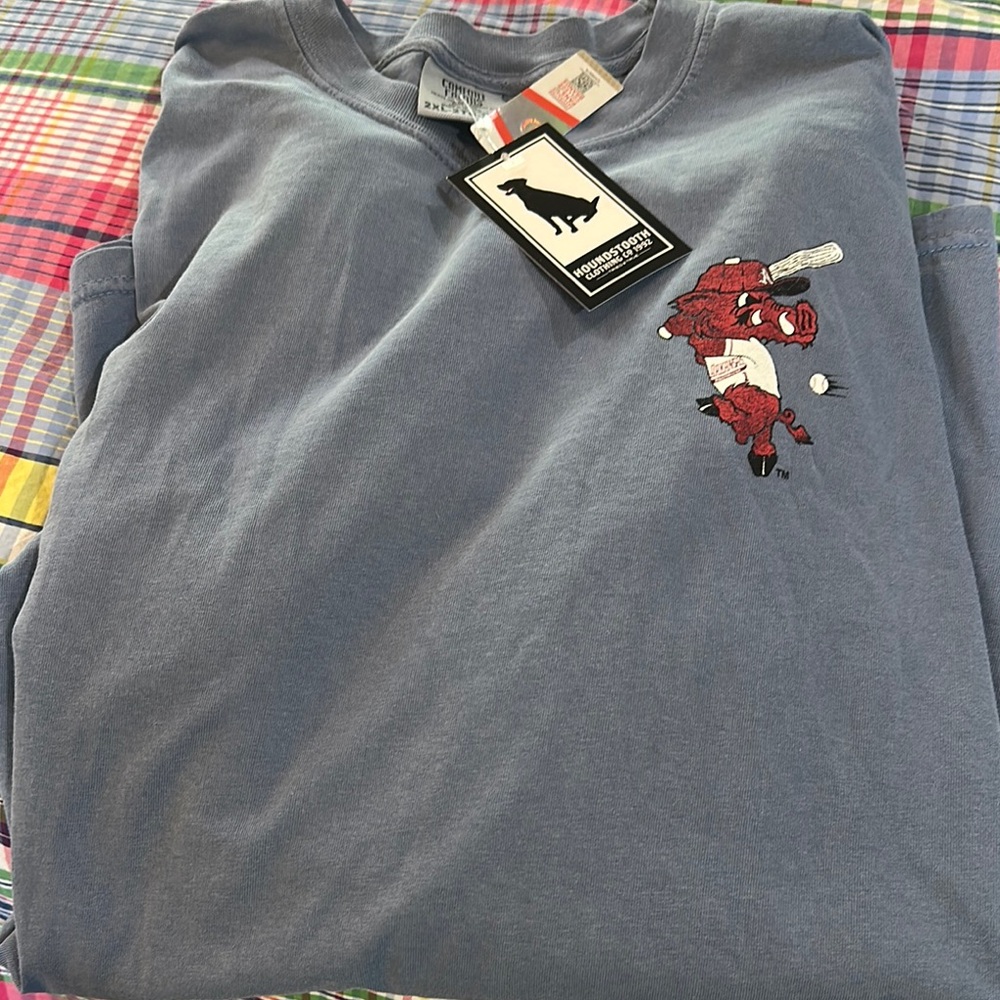 Men's Graphic Long Sleeve Tee in Slate Blue